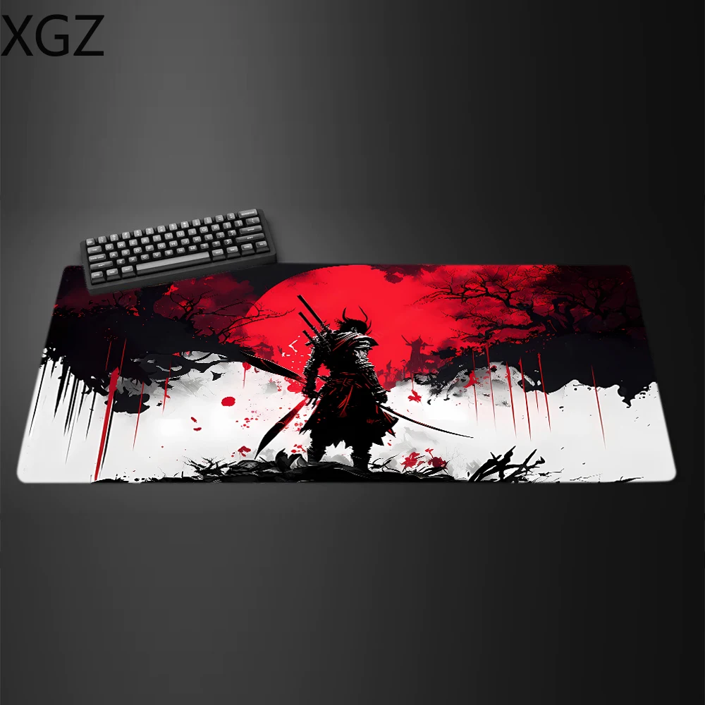 XXL японский самурай аниме коврик для мыши 900x400 мм игровые аксессуары настольный