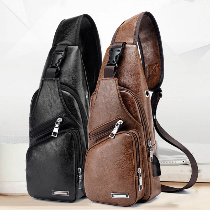 New Mens Fashion Bag Mens Chest Bag for Custom PU Shoulder Bag Diagonal Package Messenger Travel Bag Cross Body Bags