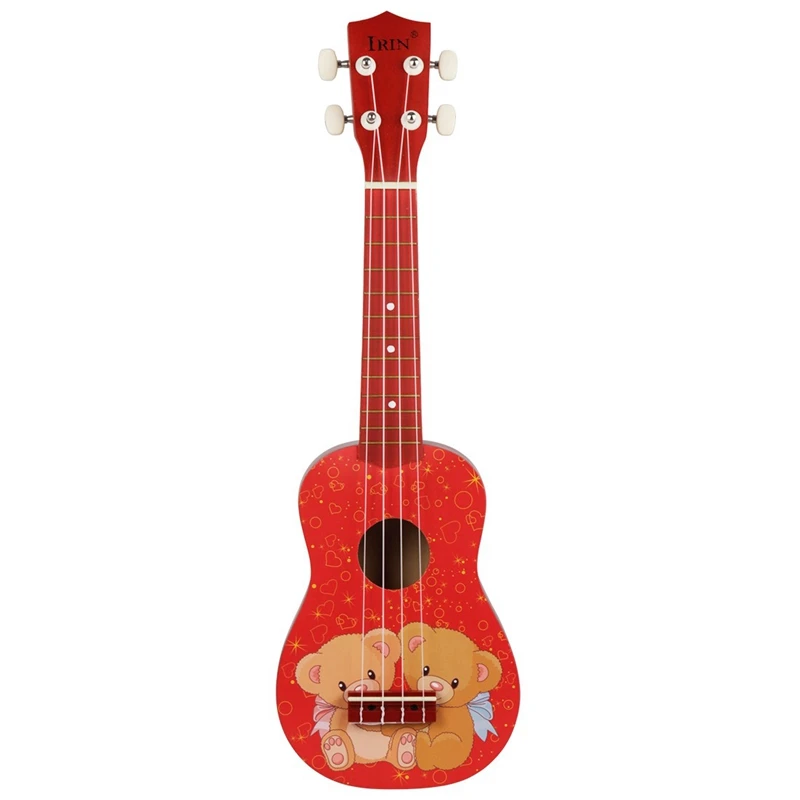 

IRIN 21 Inch Ukulele Wooden Ukulele Musical Instrument Mini Bear Small Guitar Beginner Entry