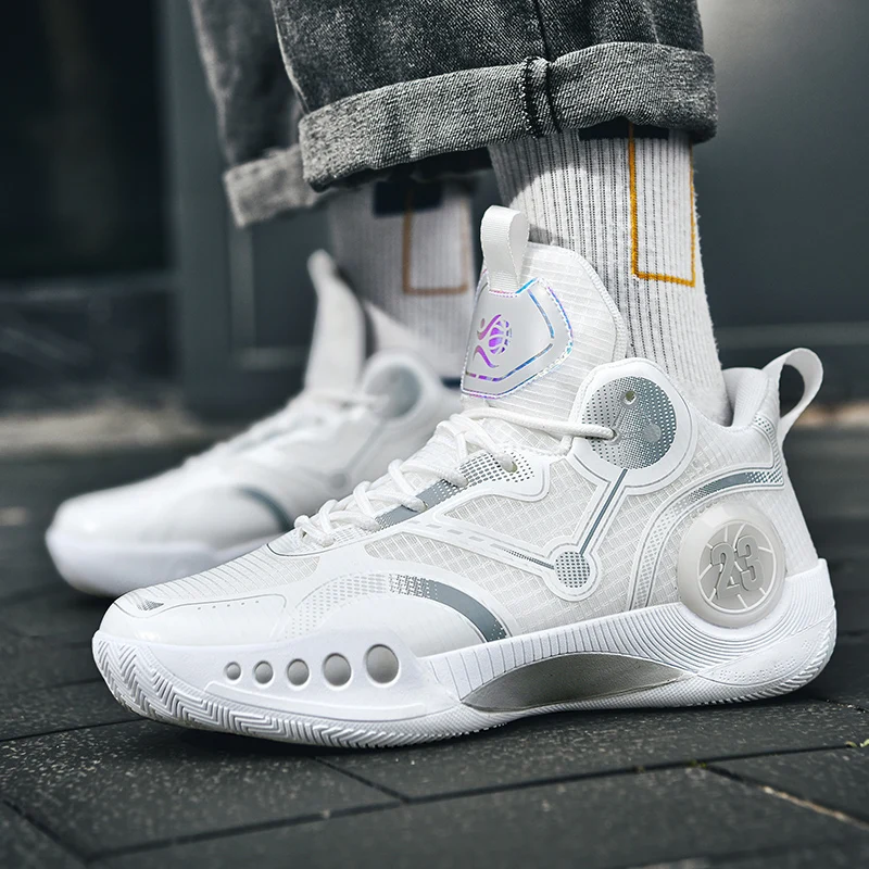 New Men Shoes Casual Sneakers High Top Men's Basketball Shoes Wear-resistant Non-slip Sports Shoes Breathable Men Sneakers