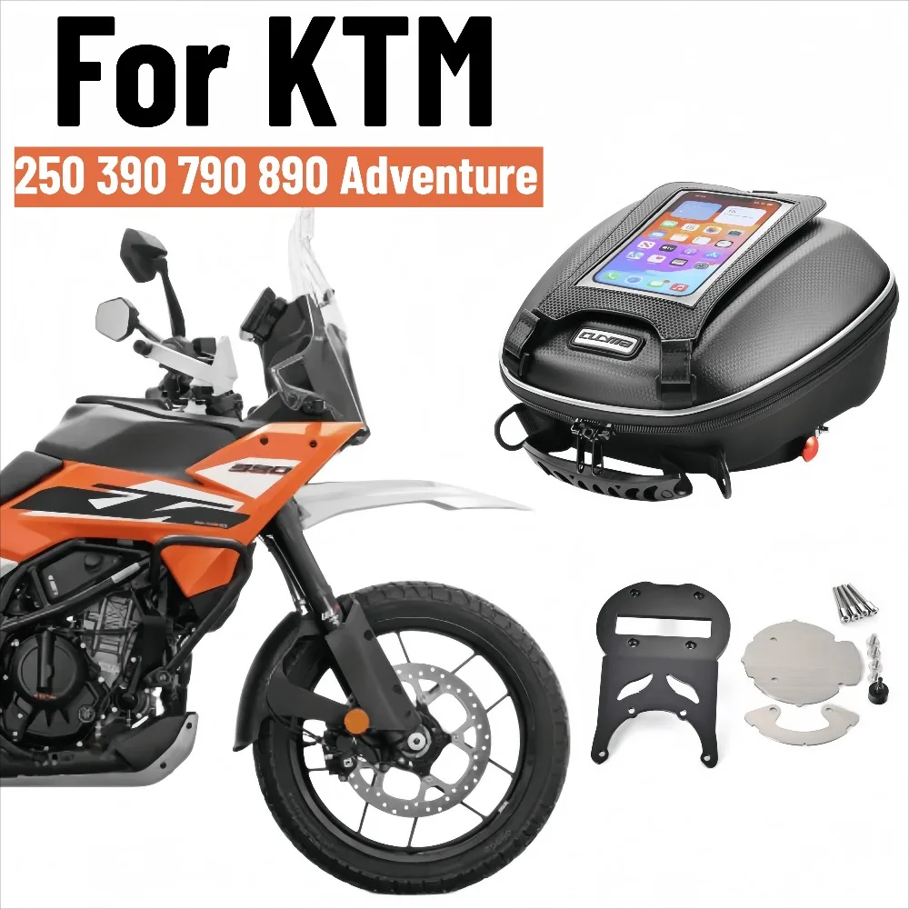 Фото Сумка на бак для мотоциклов 250 390 790 890 Adventure R 390ADV 790ADV, водонепроницаемый рюкзак, верхний кофр, сумка для инструментов с быстрым замком. №1