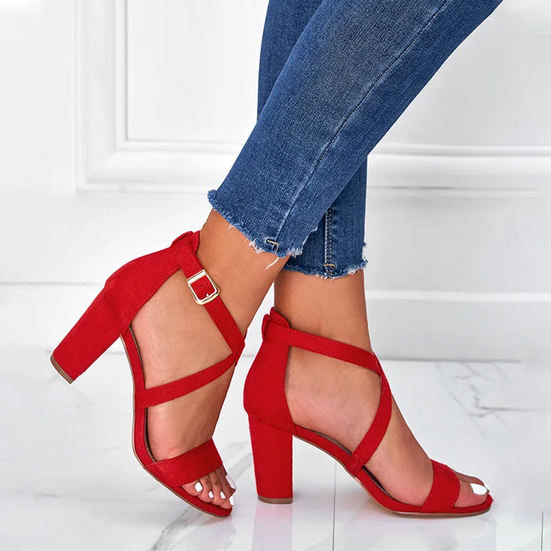 

2023 New Summer Women's Sandals Fashion Cross Strap Sandals Toe Open Toe Party Shoes Sexy High Heel Wedding Shoes Striptease