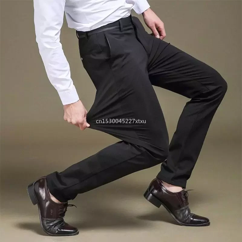 

NEW IN Stretch Men's Classic Pants Spring Summer Casual Pants High Waist Trousers Business Casual Pants Dropshipping