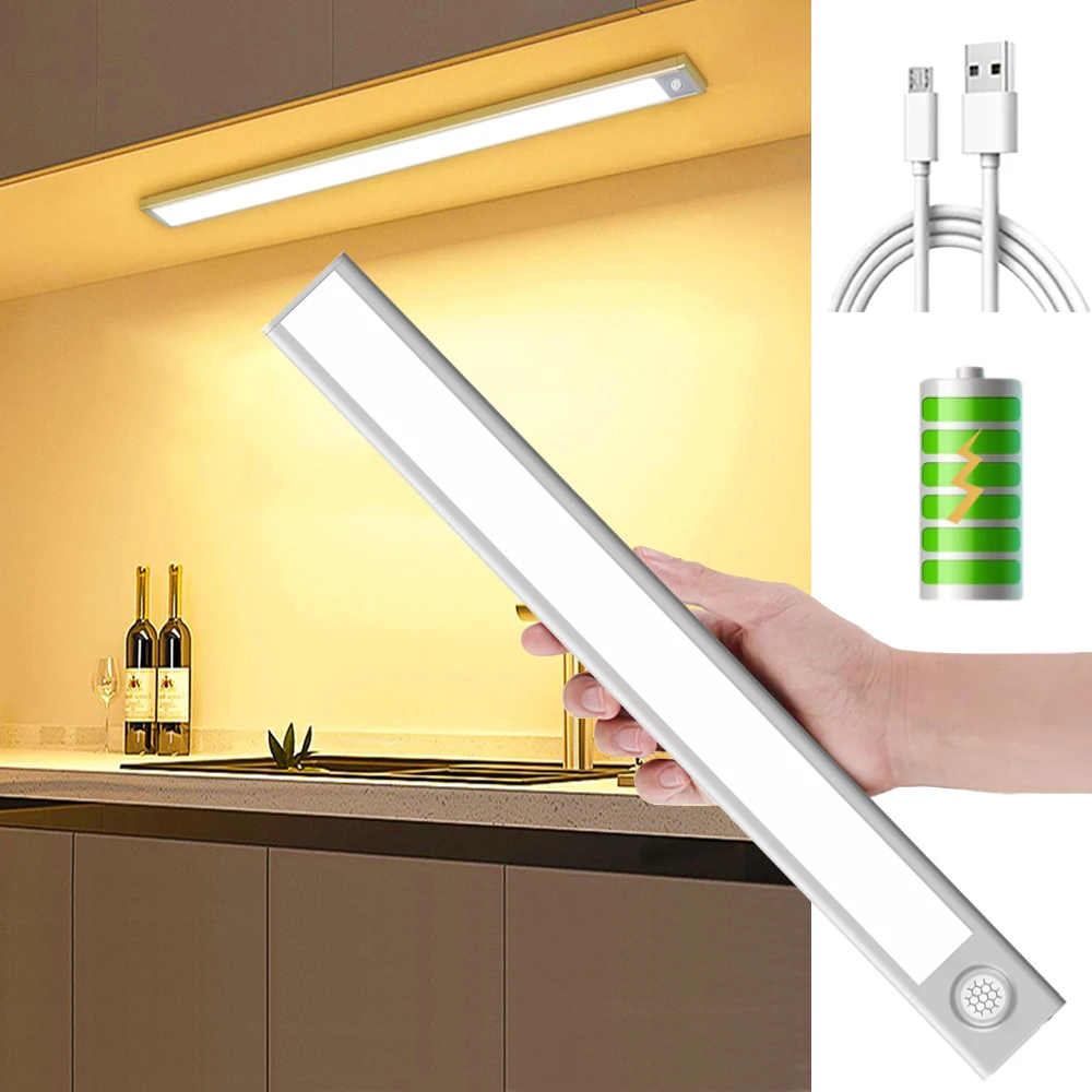 Светодиодный ультратонкий ночник с датчиком движения беспроводной USB для шкафа