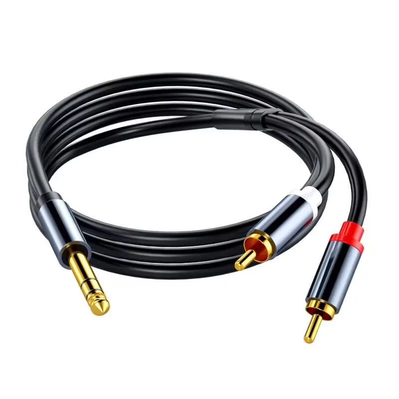 HIFI 6.5mm To 2 RCA Professional Performance Audio Cable Male To Male Stereo Cables for Mixer Effector Guitar Microphone So On images - 6