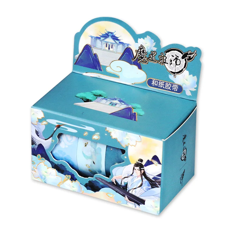 5Pcs/Set Anime Grandmaster of Demonic Cultivation Bronzing Washi Tape Lan Wangji Wei Wuxian Figure Adhesive Label Sticker - купить по