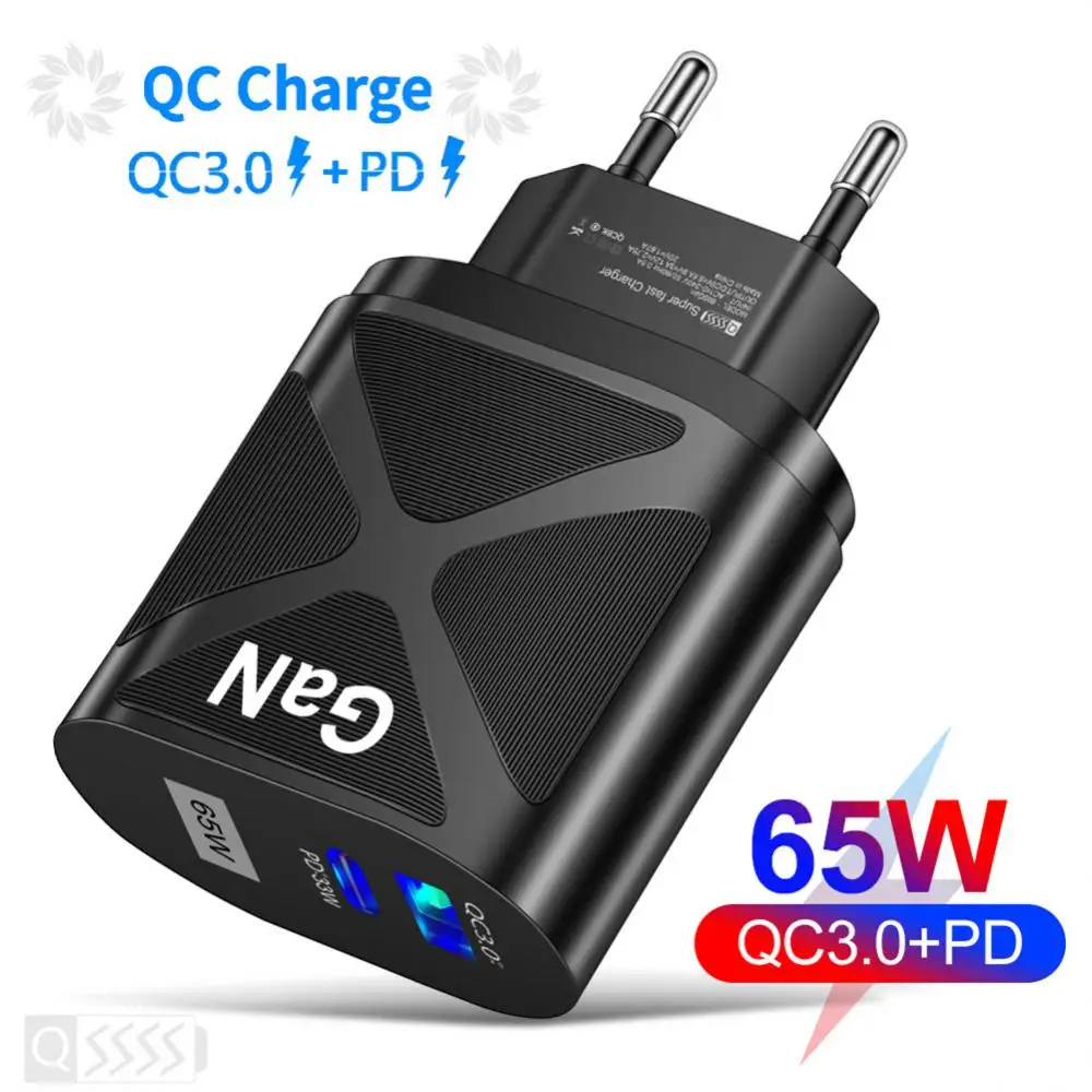 

Universal Mobile Phone Charging Head Pd Fast Charging Pd3.0 Usb Charger Quick Charge Type-c Adapter Phone Accessories 65w