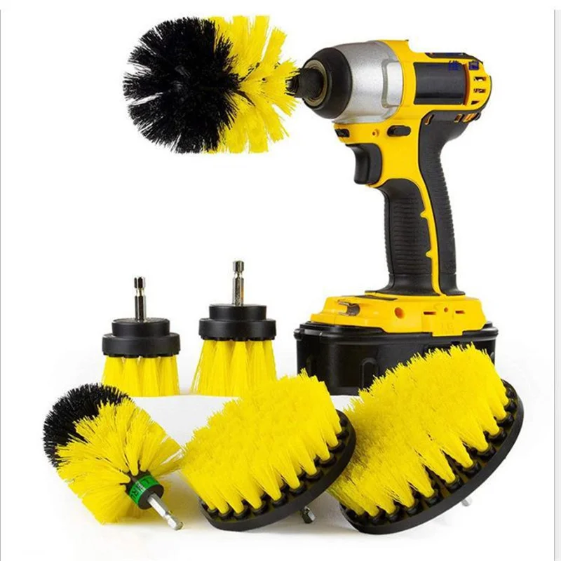

6pcs/set Drill Brush Cleaner Scrubbing Brushes with Extension Rod for Car Grout Tub Shower Kitchen Auto Care Cleaning Tools