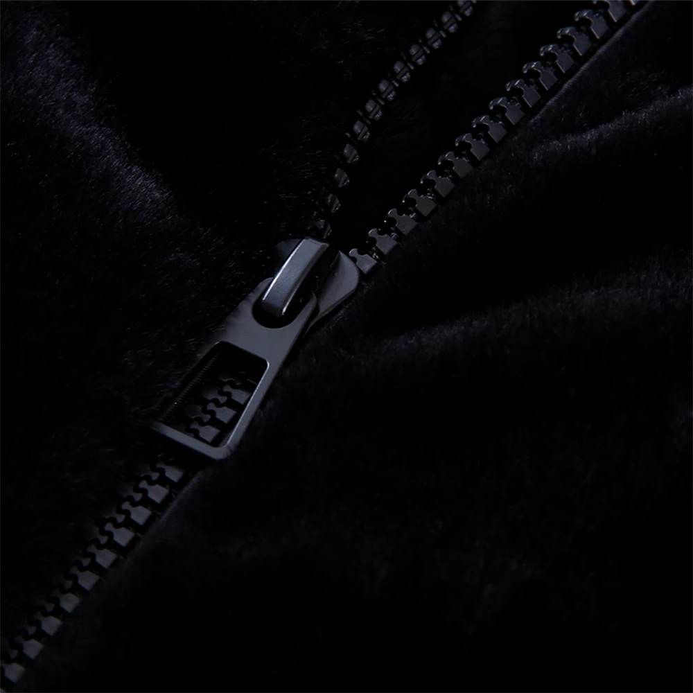 KEYANKETIAN Women's Faux Fur Coat New fall/winter drawstring waist design stand-up collar black warm faux fur zipper jacket