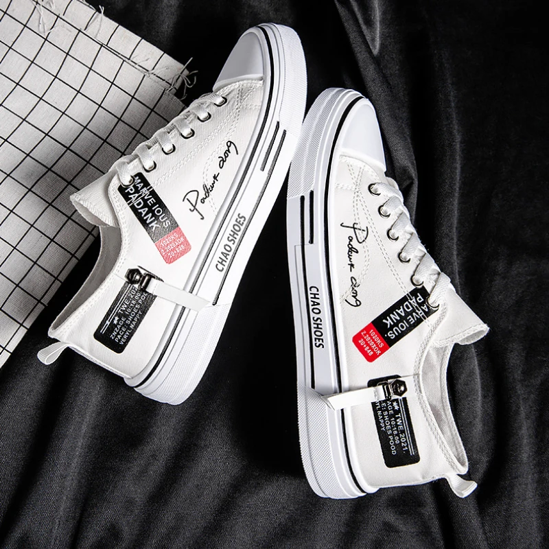 Мужские холщовые туфли с низким верхом