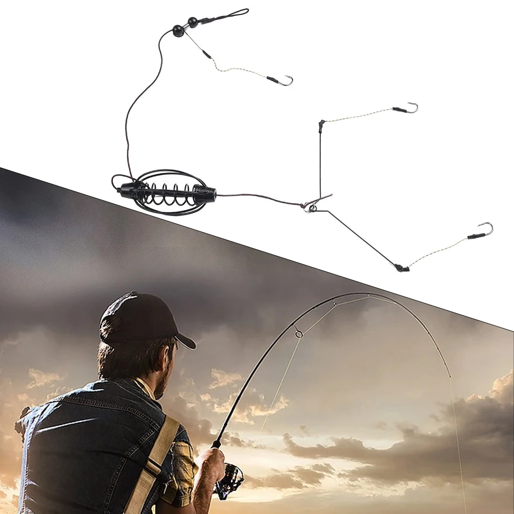 

Bait Carp Fishing Feeder Fishing Baits Cages Hook Rig Set Hollow Sinker Inline Method Cage Feeder Tackle Fishing Tools