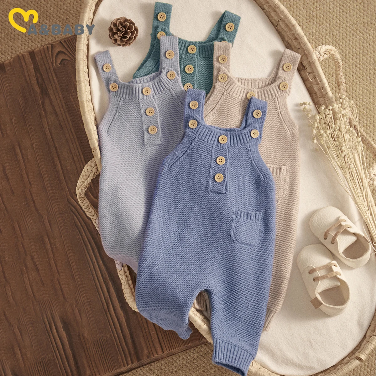 Ma&ampbaby От 1 до 18 месяцев комбинезон для новорожденных мальчиков и девочек вязаный