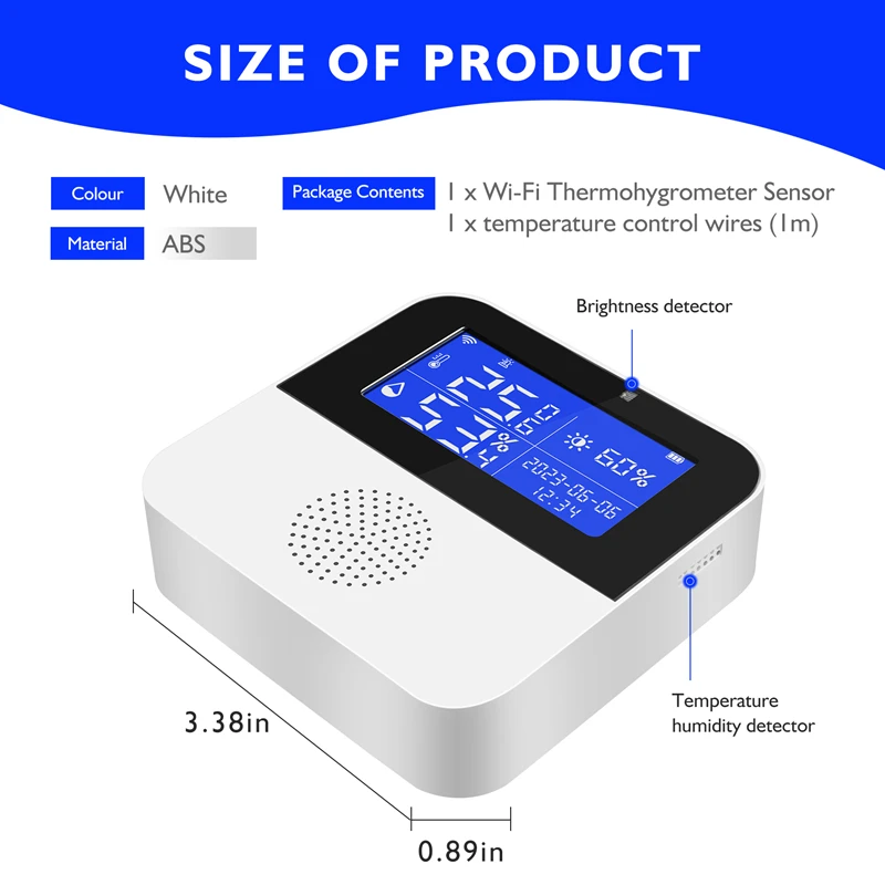 ГОРЯЧАЯ ПРОДАЖА Wi-Fi датчик температуры и гигрометра с зондом комнатный термометр