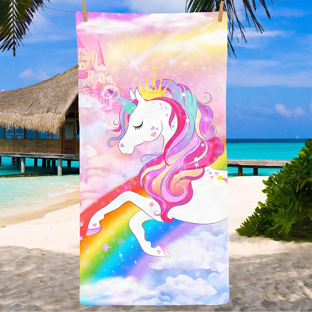Microfiber Bath Towel With Hood For Kids Adult Cartoon Weara