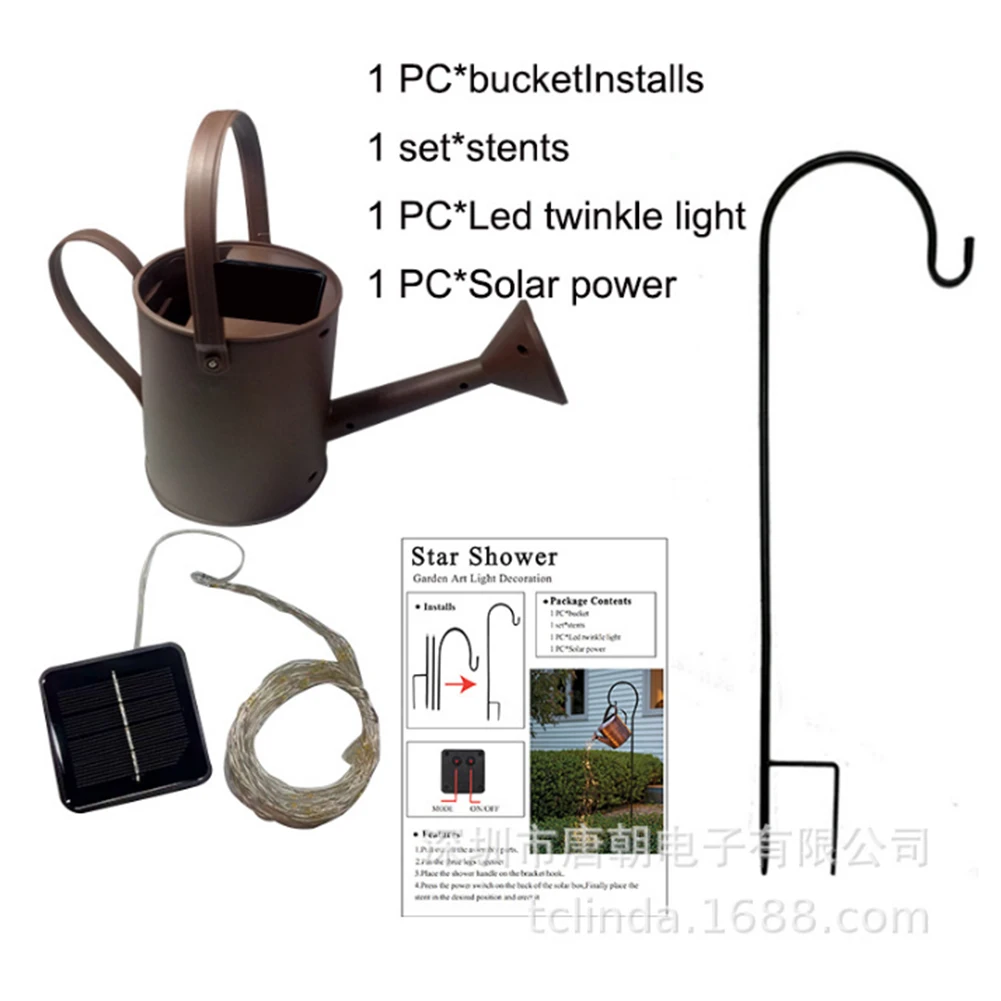 

Пластиковая Душевая лампа в стиле ретро, лампа для полива банок, художественное украшение сада