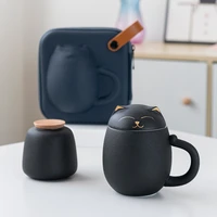 ceramic tea mug tea leaf separation teaware cups travel creative mug lucky cat mugs drinkware drinking cup home office gift