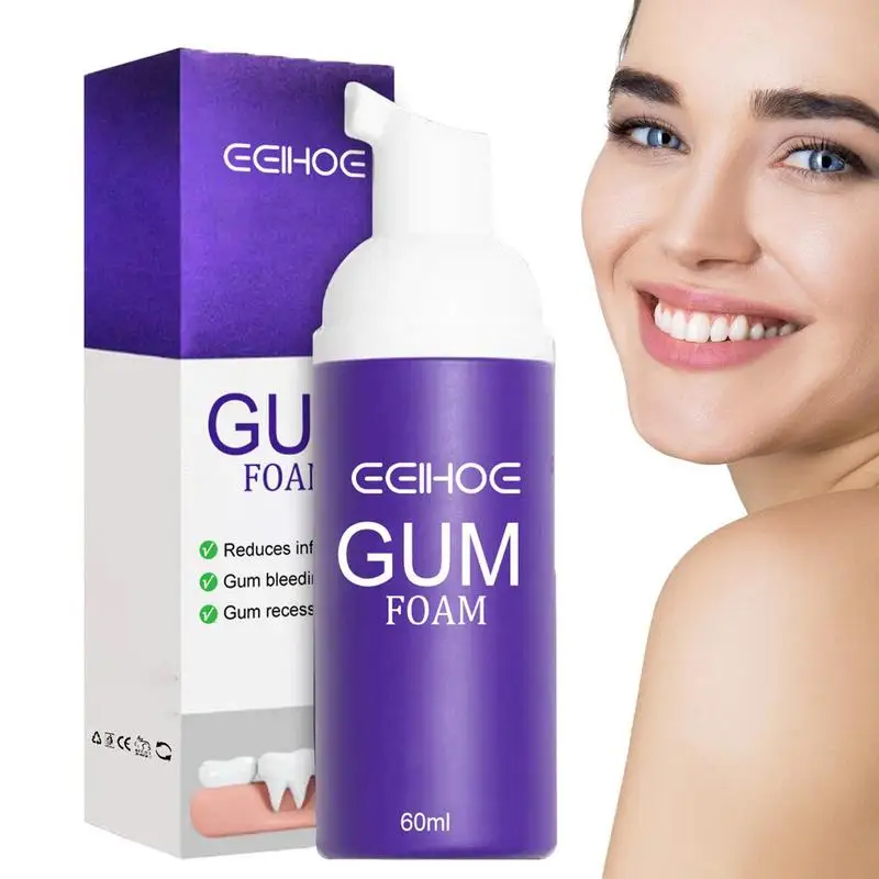 

Purple Teeth Foam 60ml Teeth Mousse Foam Toothpaste For Travel Refreshing Breath Brightens Teeth Against Yellow Teeth