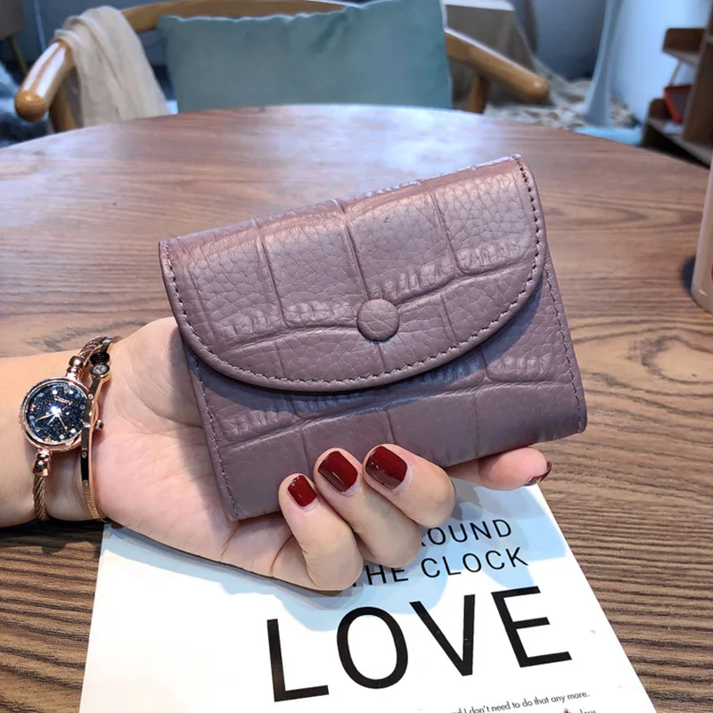 2023 New Genuine Leather Card Holders Fashion Alligator Cowhide Card Bag Envelope Business Credit ID Cards Organizer For Female