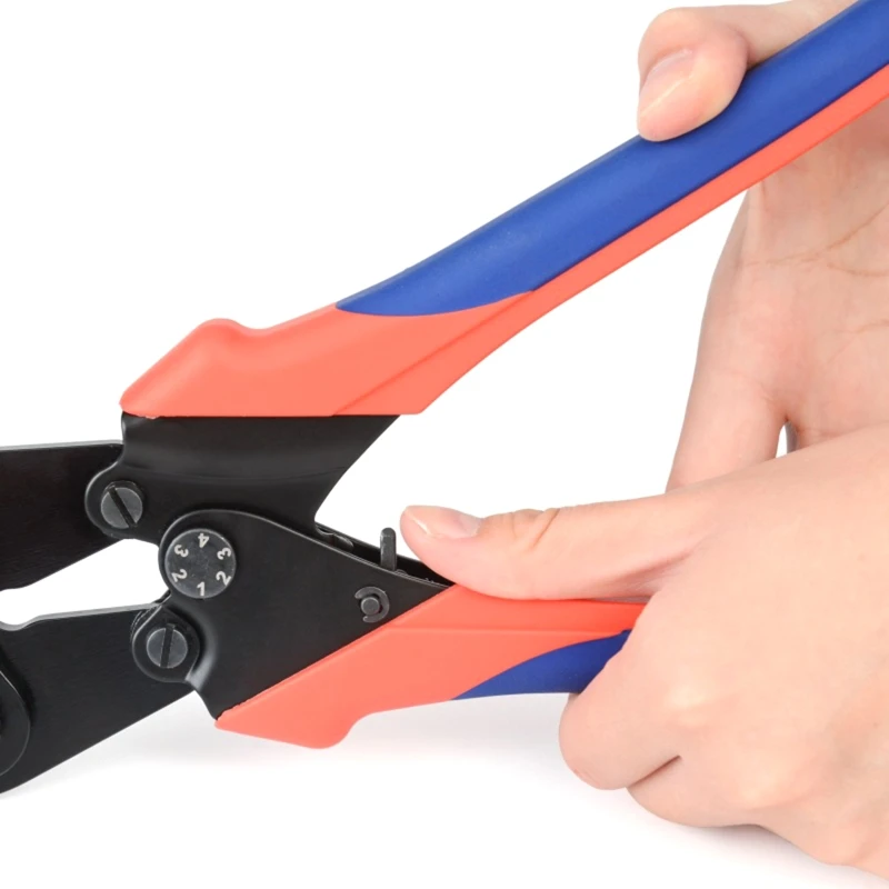 

Professional 0.3-3.5mm Wire Pliers Ratchet Crimping Tool Suitable for Aluminum Elliptical Sleeves/ Binoculars