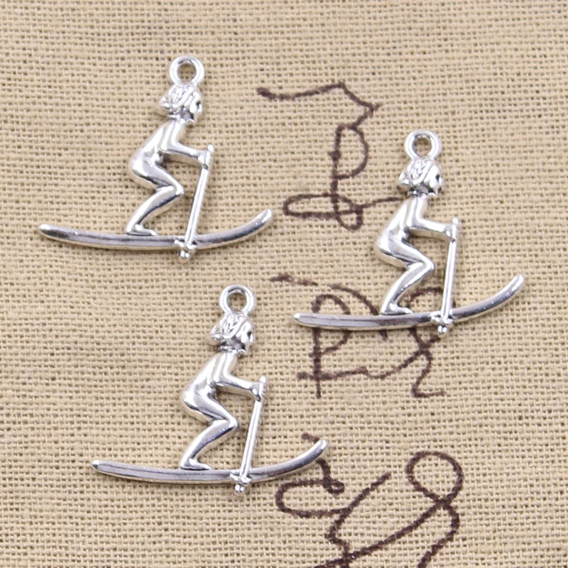 15 шт., подвески для катания на лыжах, 24x26 мм