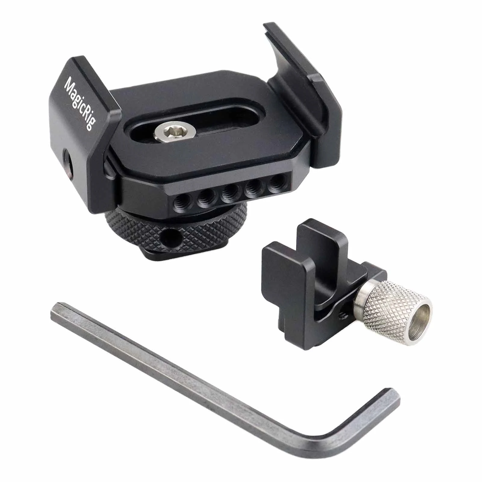 MAGICRIG SSD Mount Holder W/Cold Shoe for Samsung T5 /T7 SSD, for SanDisk SSD, Compatible with BMPCC 4K /6K /6K Pro Camera Cage