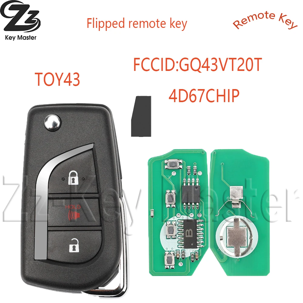 

Zz ДЛЯ GQ43VT20T 315 МГц 433 МГц 4D67/72G ЧИП дистанционный ключ для Toyota Sienna Highlander Sequoia Tacoma Tundra PN 89742- AE010