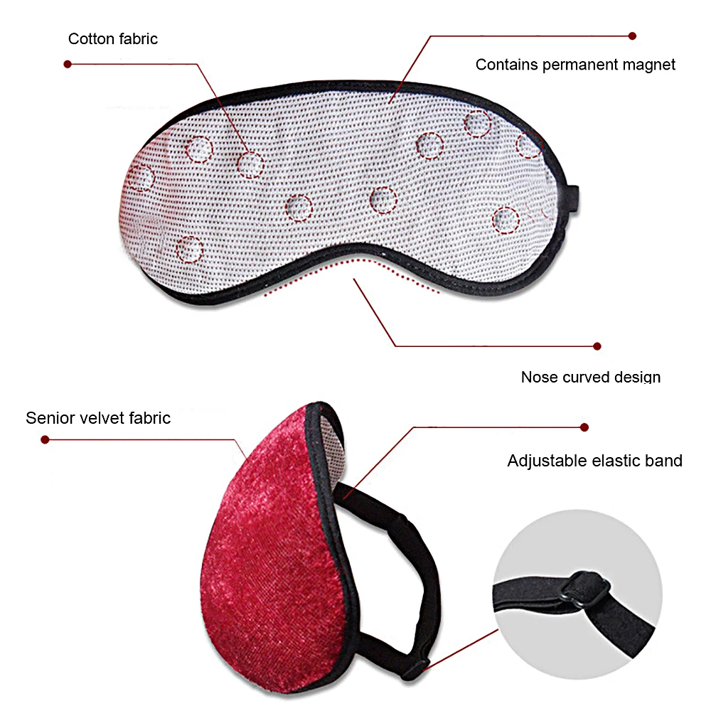 Магнитная турмалиновая маска Pinkiou для массажа глаз сна массажер циркуляции крови