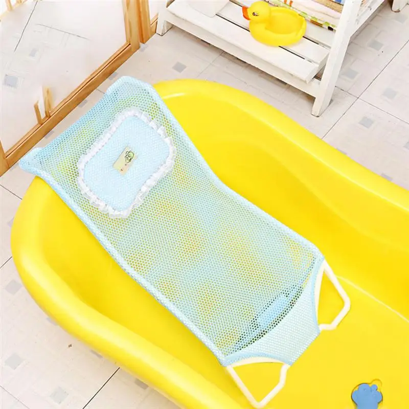 Baby Bath Cushion Portable Newborn Bath Anti-Slip Cushion Seat Infant Floating Bather Bathtub Pad Shower Support Mat Security