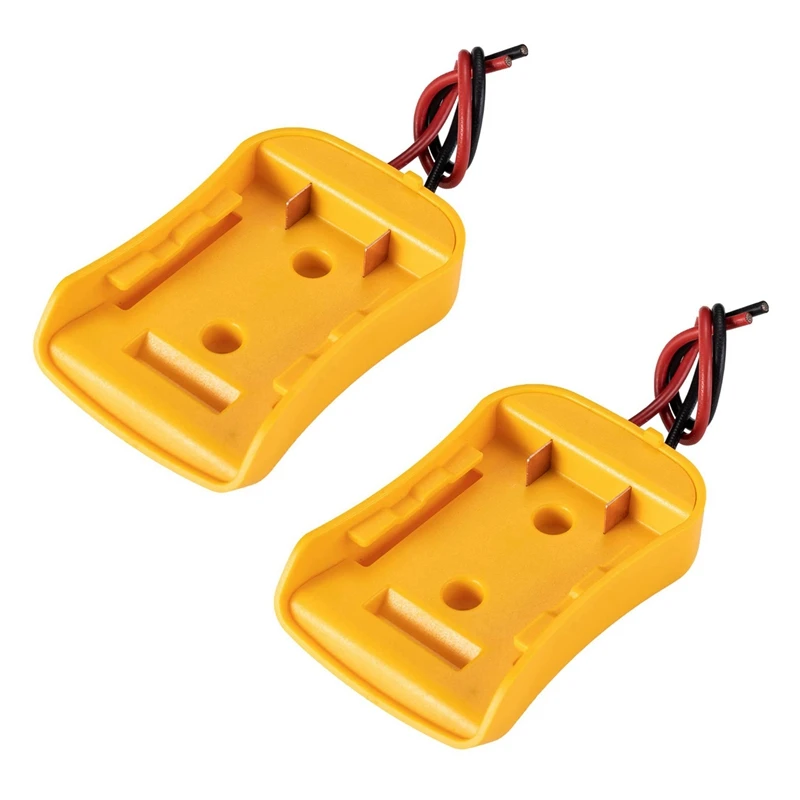 

2X For Power Wheels Battery Adapter For Dewalt 20V Battery 18V Dock Power Connector With 12 Gauge Wire, For Robotics