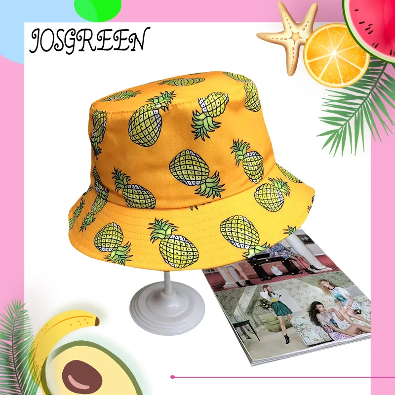 

All Kinds Of Vegetables And Fruits Panama Fashion Youth Spring Leisure Summer Beautiful Women's basin hat