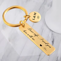 customizable new driver gift husband boyfriend gift hand stamped drive safe i need you here with me keychain engraved couple