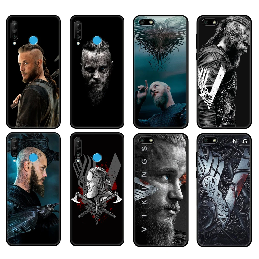 

Черный чехол из ТПУ для Huawei Honor 20 Lite, 10, 10i, 20S, 30S, 30, чехол для Honor 7A 5,45, 7s, 7C 5,7, чехол Рагнар, лотброк, викинги