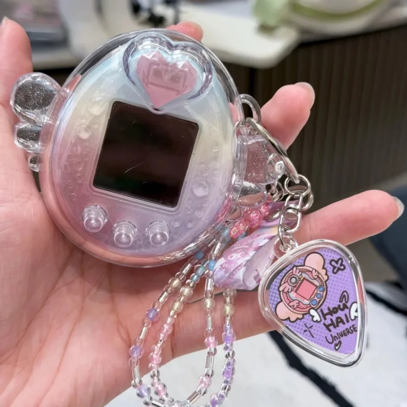 Фото Защитный чехол Ultra Clear Crystal Angel Heart для Tamagotchi Ps Id Idl Meets Mix 4u 4u Plus, прозрачный чехол с блестками №2