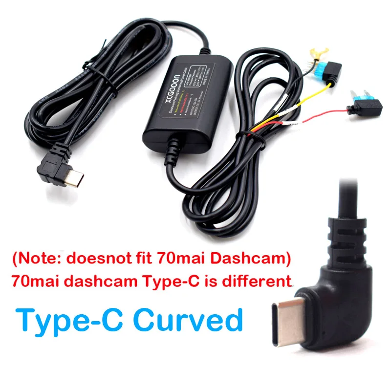 

CarDash Cam Wire DVR Комплект жестких кабелей Видеорегистратор 12 В-24 В до 5 В 2,5 А Мини Micro Type-C USB Зарядное устройство Линия Автоматическая камера видеорегистратора