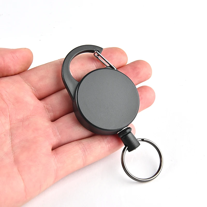 

60cm Telescopic Key Ring Burglar Keychain Accessories Retractable Nti-theft Tactical Key Hook Chain Holder Keychain Telescopic