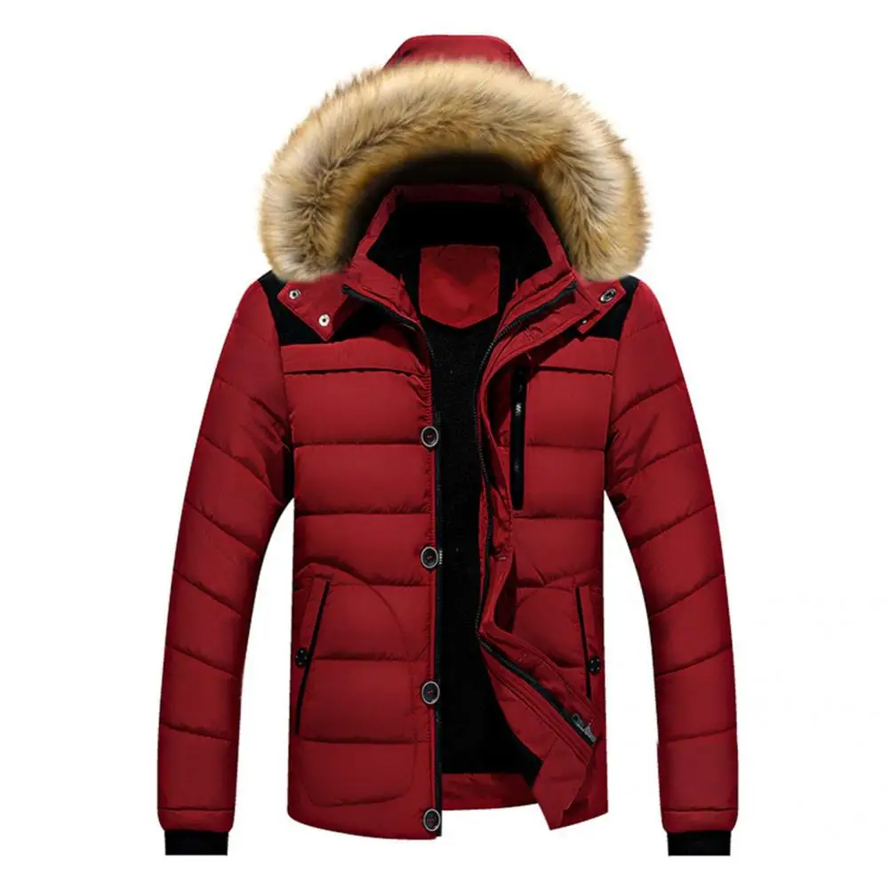 Fabulous Winter Jacket Single-breasted Down Coat Detachable Hat Casual Winter Down Coat  Great Stitching