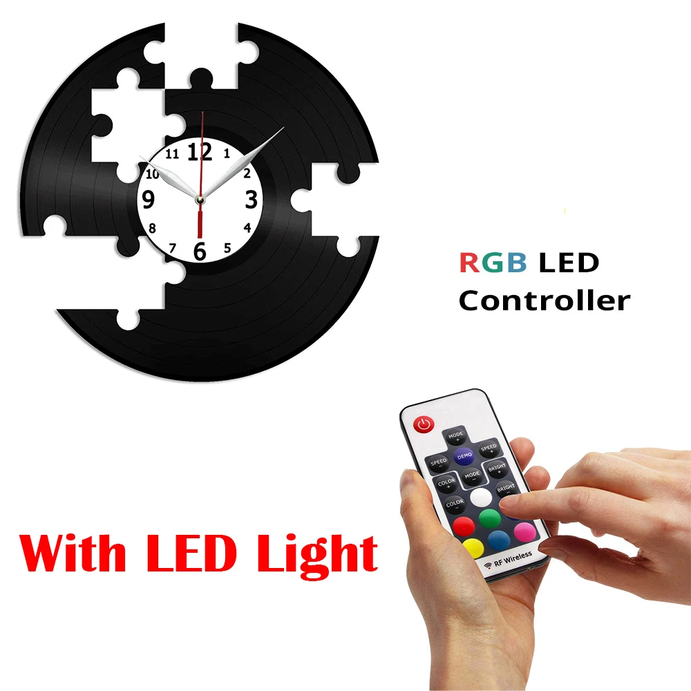 

Оригинальные виниловые настенные часы-пазл, современные настенные часы, креативные часы