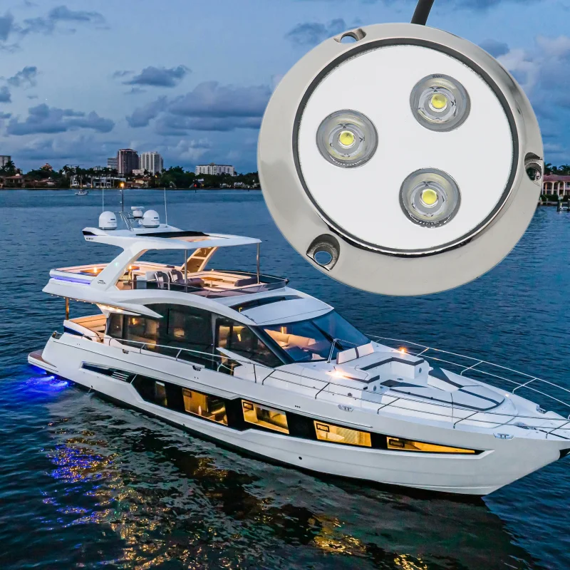 DC12V Waterproof Marine LED Underwater Lights 9W 30W RGBW Submersible Boat Lamp Swimming Pools Yacht Party Ship Accessories