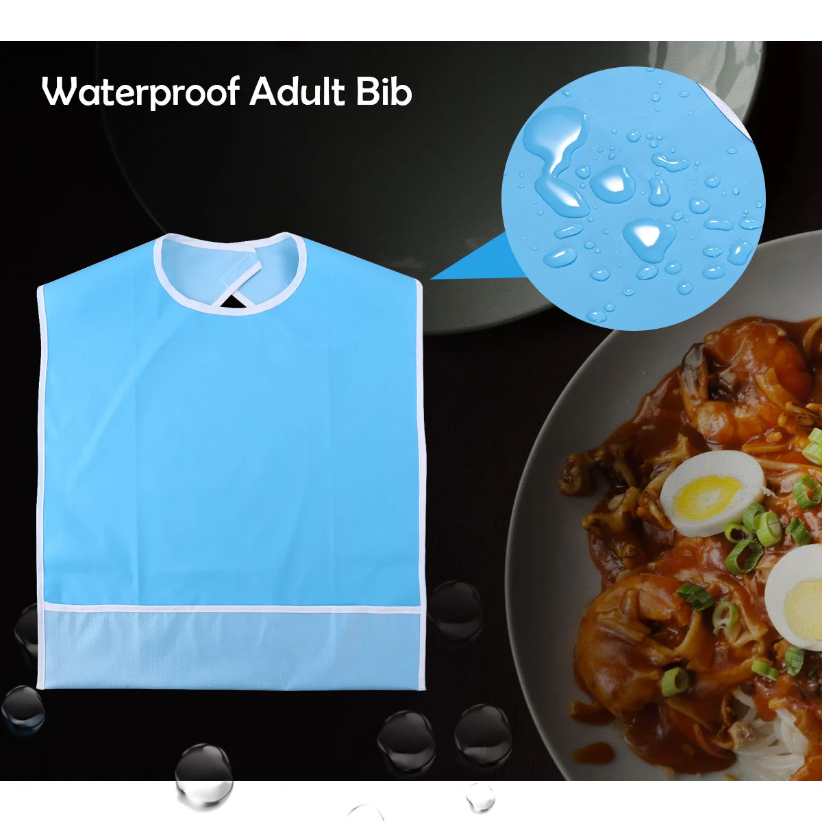 

Bib Mealtime Adult Protector Waterproof Bibs Apron Clothing Aid Setadults Eating Cloth