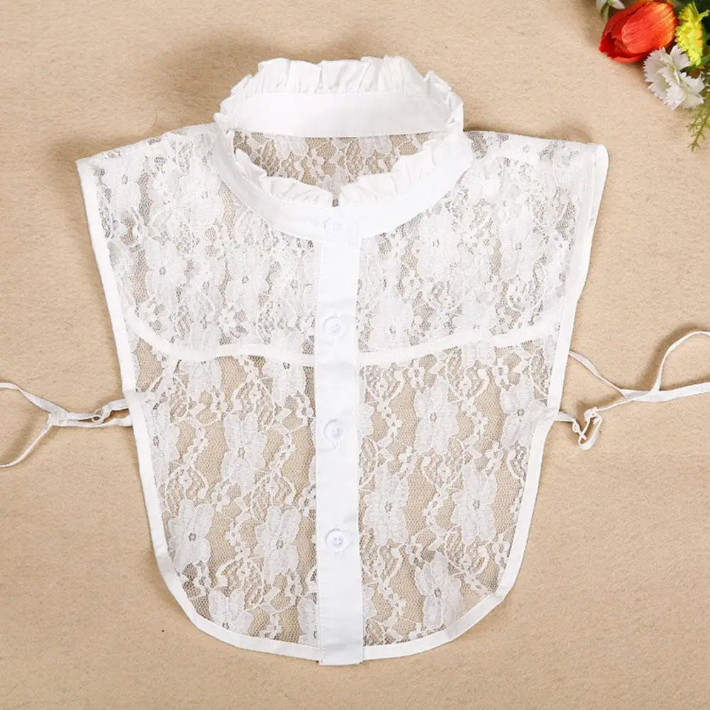 

Vintage Cotton Lace Fake Collar Women Blouse Detachable Shirt Collar False Collar Lapel Blouse for Women Clothes Accessories