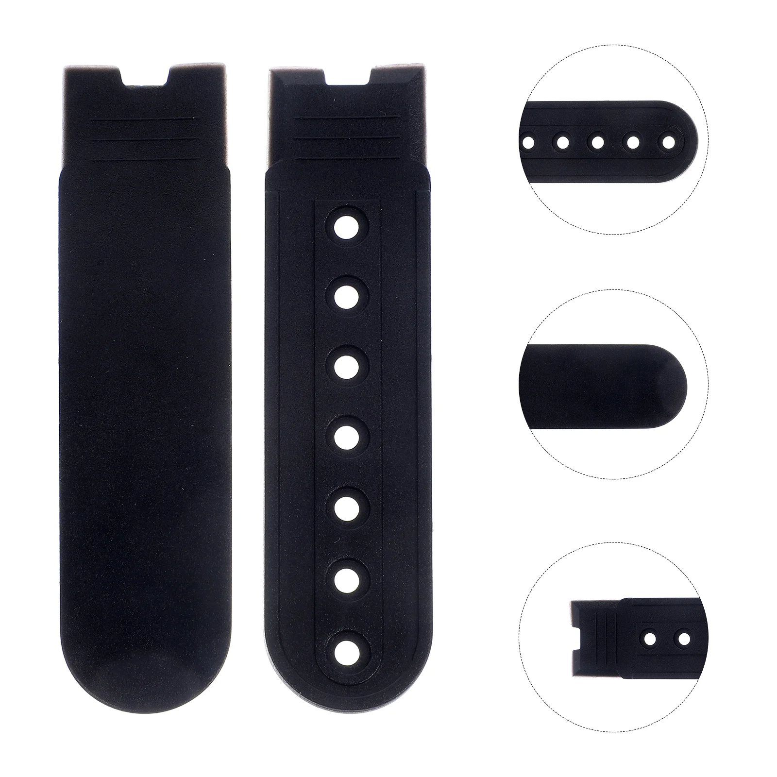 

50pcs Snapback Strap Snapback Hat Cap Strap Replacement Cap Extender Strap Buckle Strap Accessories with 7 Holes Black