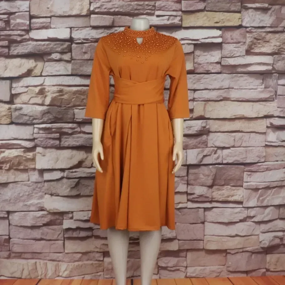 Африканские вечерние платья для женщин элегантное весеннее 2024 однотонное платье