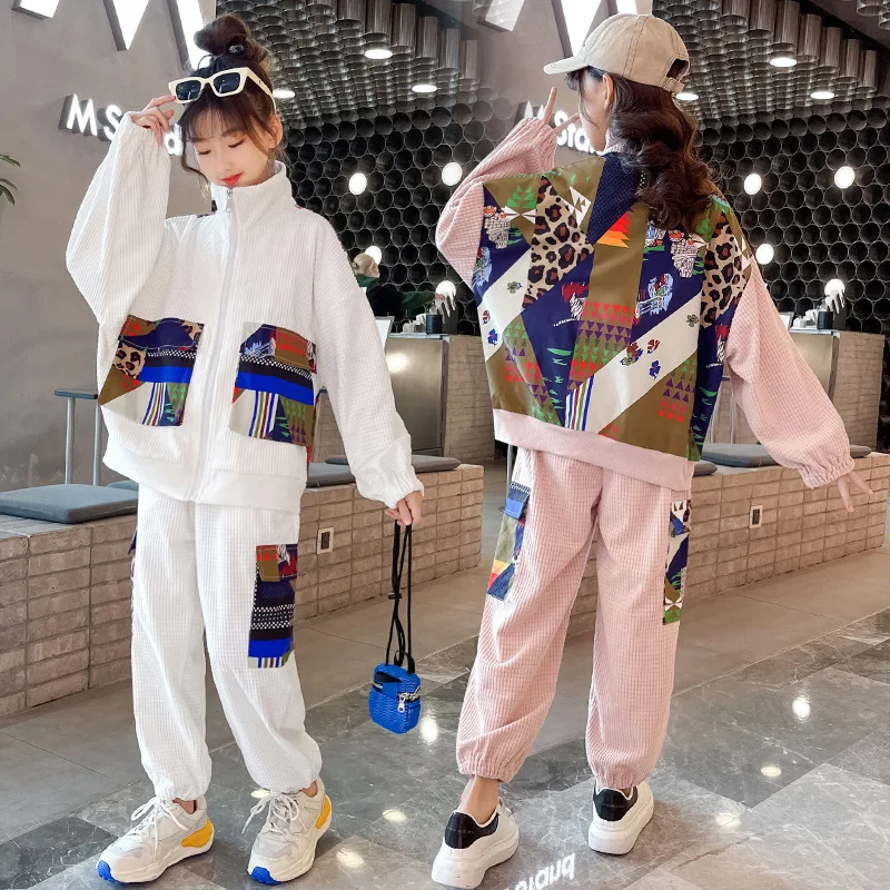 

Girls Coat +Pants 2PCS/Set 2022 Charming Warm Winter Autumn Kids Suits Sports Outfits Thicken Children Clothing