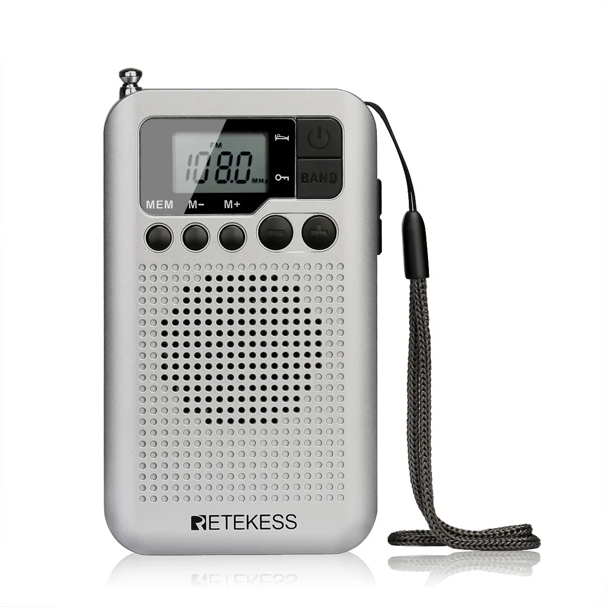 

Верх. Портативный FM AM радиоприемник TR106 с ЖК-дисплеем, Цифровая настройка динамика, разъем для наушников и функцией часов