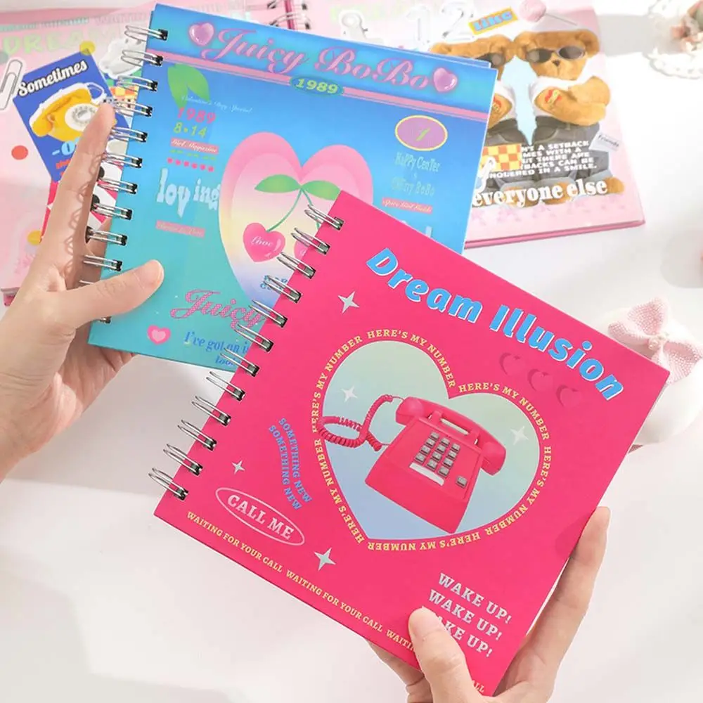 

Portable Daily Agenda Planner Line Inner Pages Loose-Leaf Diary Coil Notebook Coil Notepad Stationery Supplies
