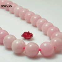 onevan natural pink opal beads 6mm 8mm smooth loose round stone bracelet necklace jewelry making diy accessories gift design