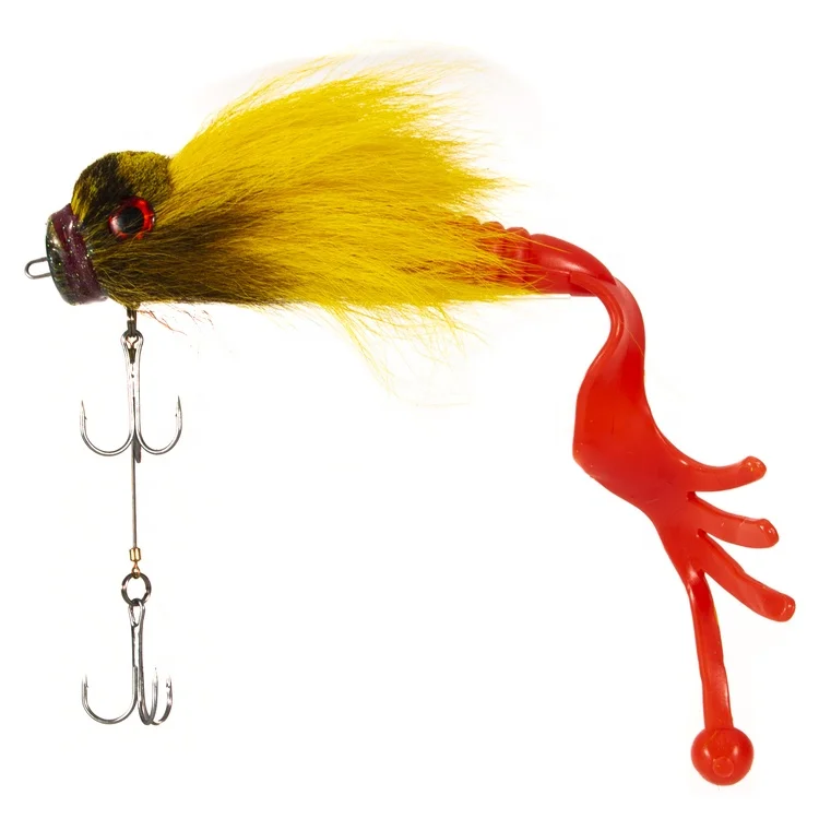 

1pc yellow Mouse Fishing Lure Resin Rat Swimbait Freshwater Saltwater Pike Lure Soft Fly Fishing Lures With Double Hooks