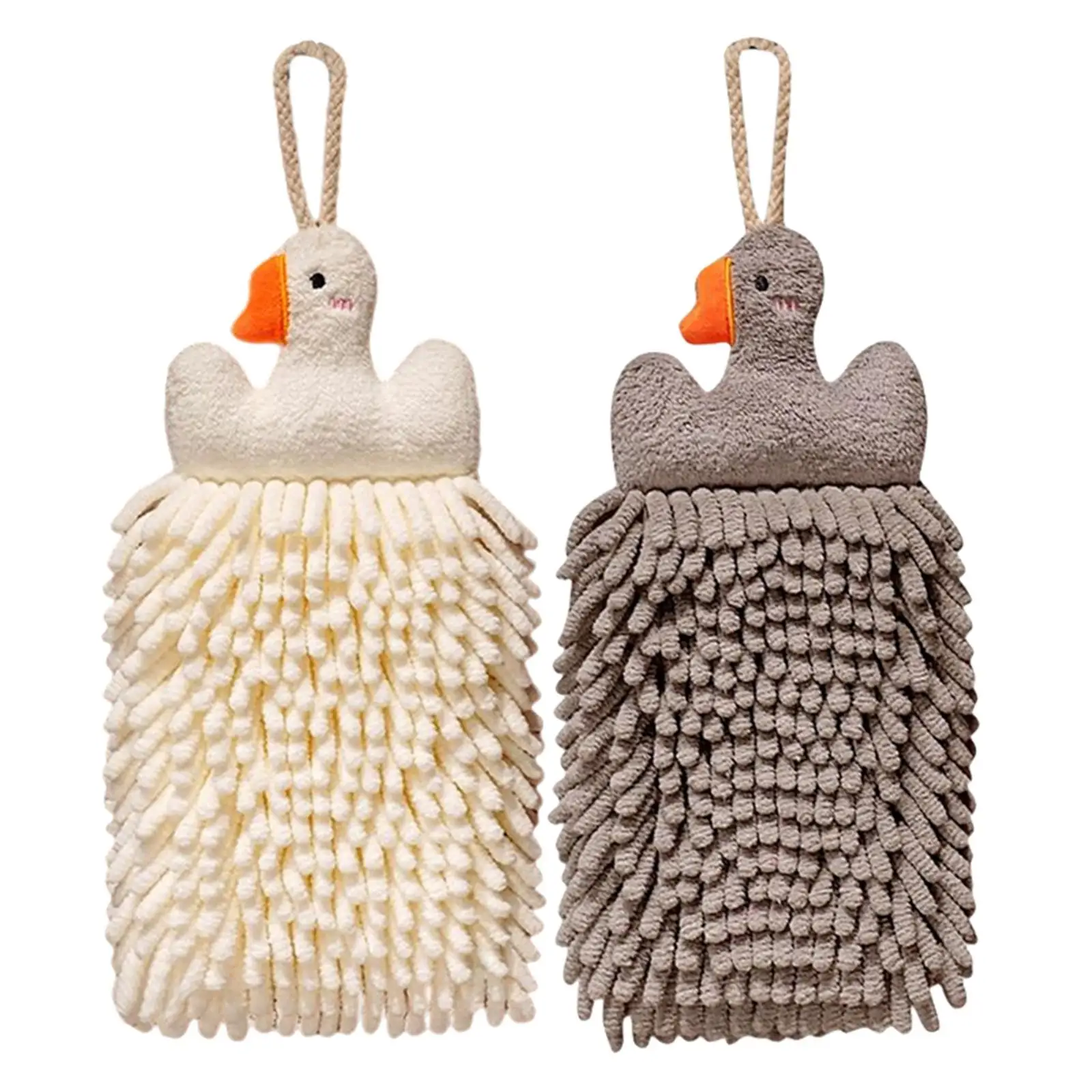 

Chenille Soft Hanging Hand Towels Decorative Little Cartoon Animal Sponge and Chenille Absorbent Soft Towels for Home Bathroom