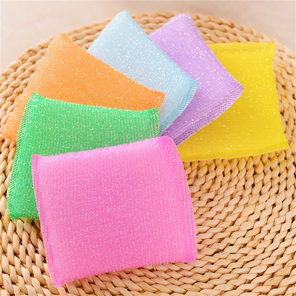 

4 Pcs Multi-function Double-Sided Dish Pots Cleaning Sponges Non-Stick Dishwashing Cloth Sponge Kitchen Durable Cleaning Tool