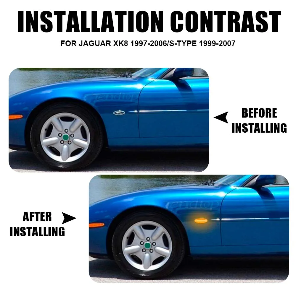 Для 1999-2007 Jaguar S-Type 1996-2005 XK 8/XKR 2003-2006 XJ X350 желтая стандартная передняя динамическая